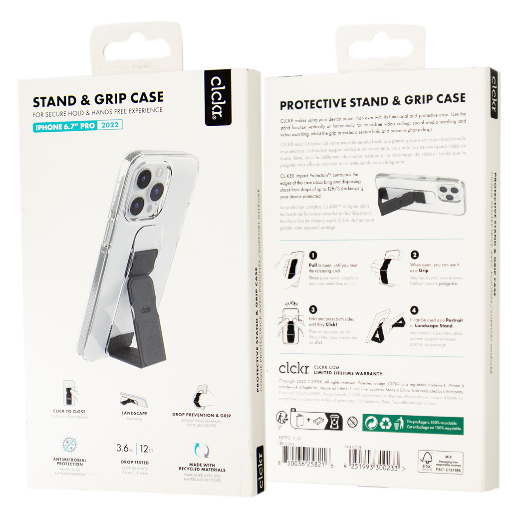 CLCRK STAND GRIP CASE I PHONE 6.7 PRO